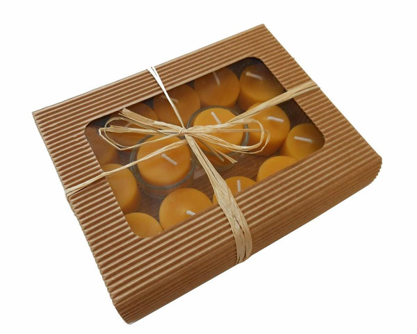 Produktfoto zu Teelichter natur mit 2 Gläsern