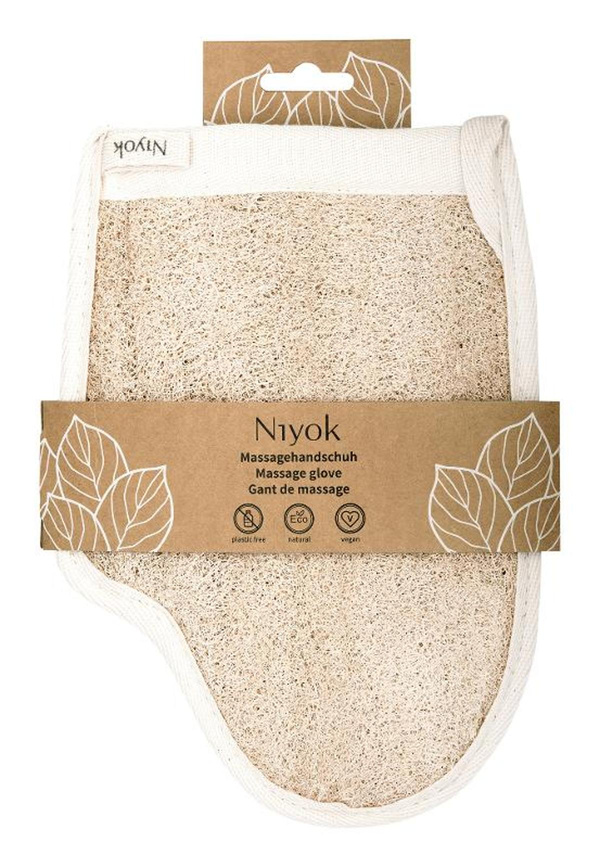 Produktfoto zu Massagehandschuh aus Luffa und Baumwolle