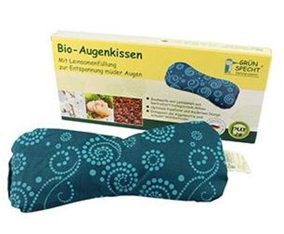 Produktfoto zu Leinsamen Augenkissen blau-grün, Grünspecht