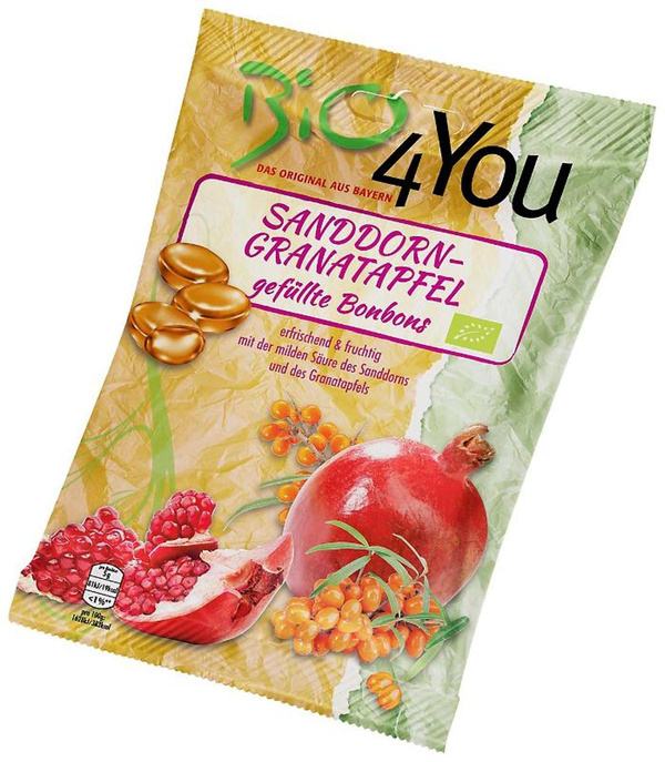 Produktfoto zu Sanddorn-Granatapfel-Bonbons