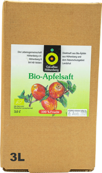 Produktfoto zu Höhenberger Apfelsaft 3 Liter
