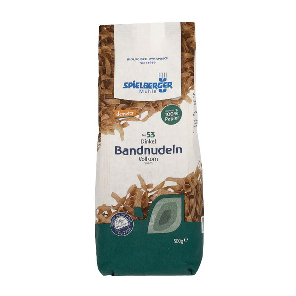 Produktfoto zu Dinkel-Vollkorn-Bandnudeln 9 mm