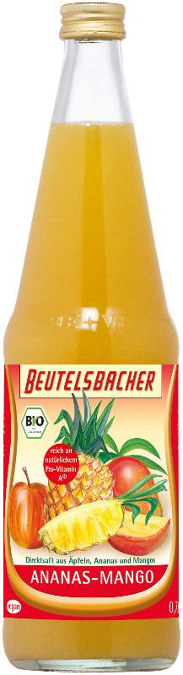 Produktfoto zu Ananas-Mango Saft 0,7 l