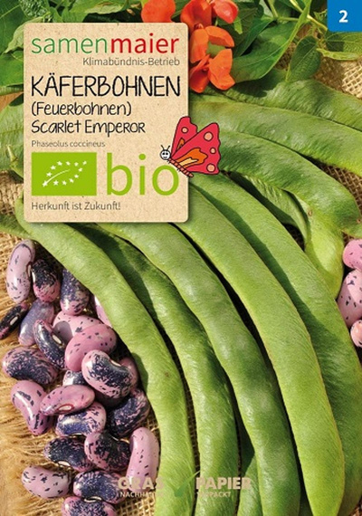 Produktfoto zu Saatgut Käferbohnen Scarlet Emperor