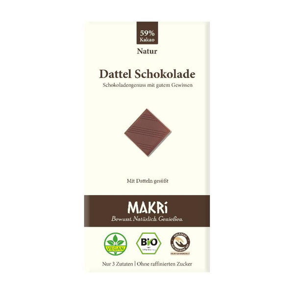 Produktfoto zu Dattel Schokolade Natur