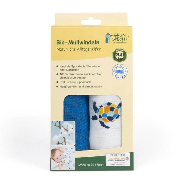 Produktfoto zu Mullwindeln blau
