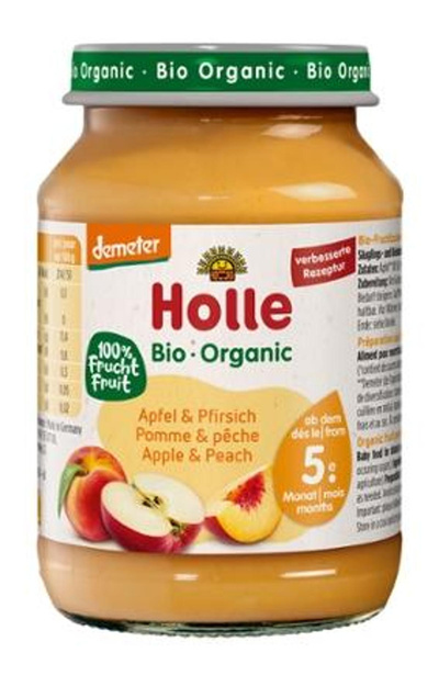 Produktfoto zu Babygläschen Apfel & Pfirsich
