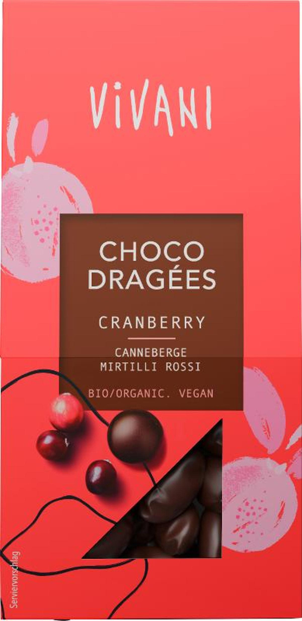 Produktfoto zu Choco Dragées Cranberry
