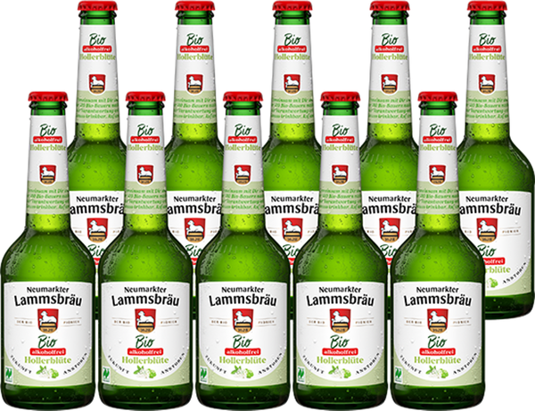 Produktfoto zu Lammsbräu alkoholfrei & Hollerblüte Kasten
