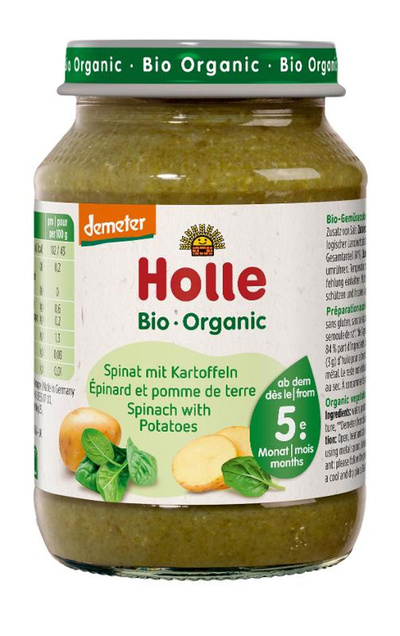 Produktfoto zu Babygläschen Spinat mit Kartoffeln