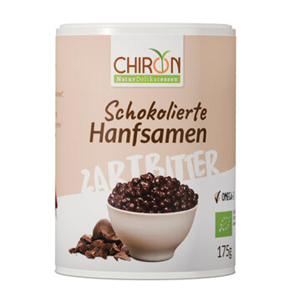 Produktfoto zu Schokolierte Hanfsamen Zartbitter
