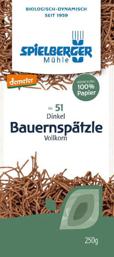 Produktfoto zu Bauernspätzle Dinkel-Vollkorn