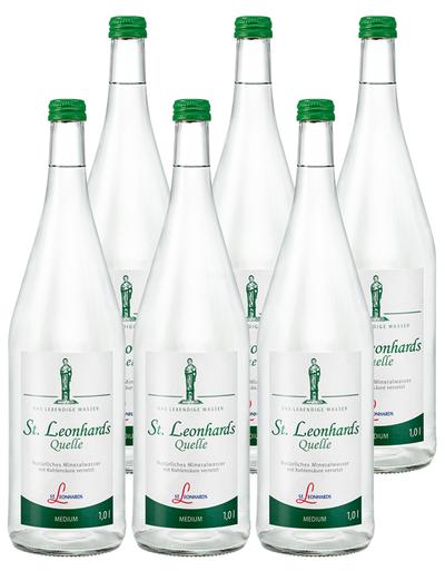 Produktfoto zu St. Leonhards Medium 6 x 1 Liter