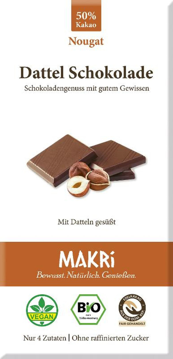 Produktfoto zu Dattel Schokolade Nougat
