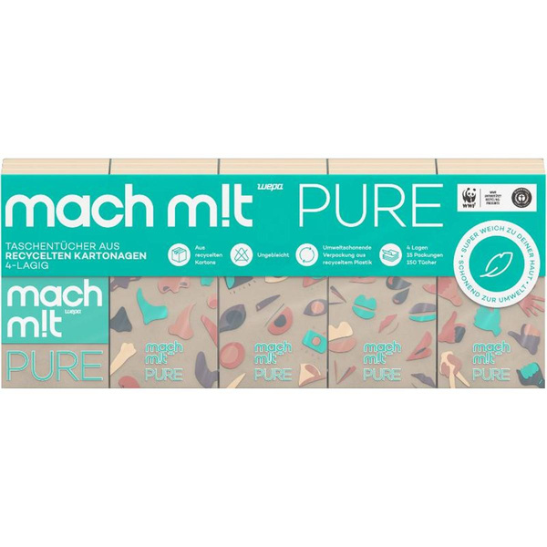 Produktfoto zu Taschentücher Pure 15 x 10 Stück