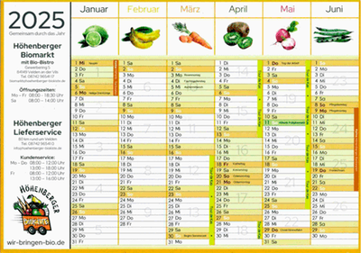 Produktfoto zu Biokistenkalender 2025