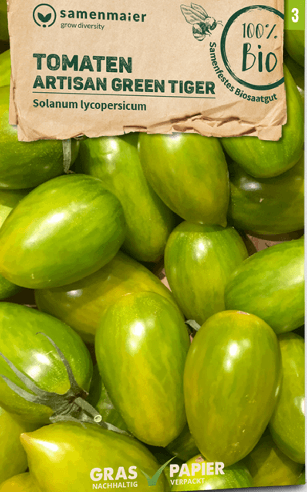 Produktfoto zu Saatgut Tomaten Artisan Green Tiger Cocktailtomate