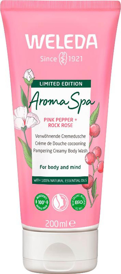 Produktfoto zu Aroma Spa Cremedusche Rosa Pfeffer & Zistrose