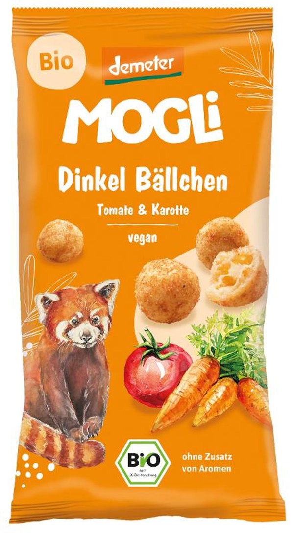 Produktfoto zu Dinkel Bällchen Tomate Karotte