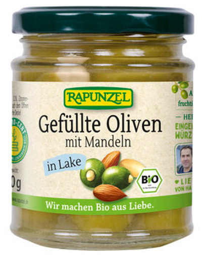 Produktfoto zu Oliven grün gefüllt mit Mandeln