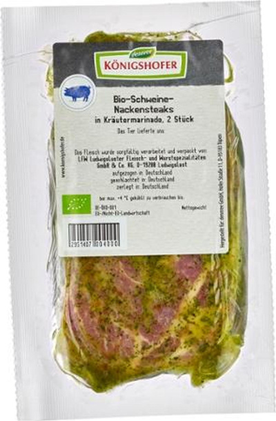 Produktfoto zu Nackensteak vom Schwein in Kräutermarinade