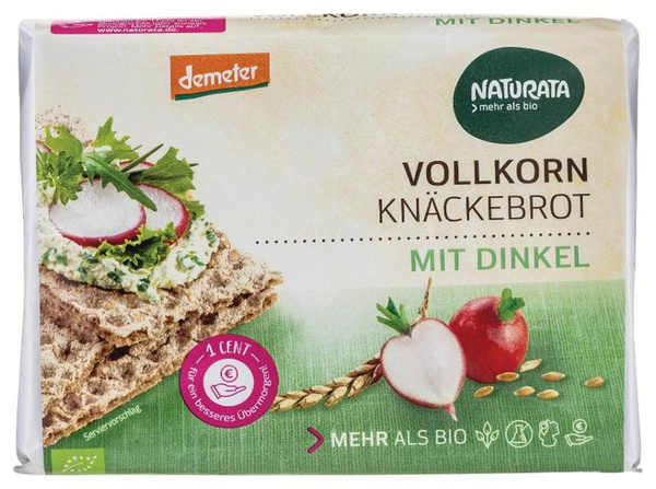 Produktfoto zu Knäckebrot Vollkorn mit Dinkel Naturata