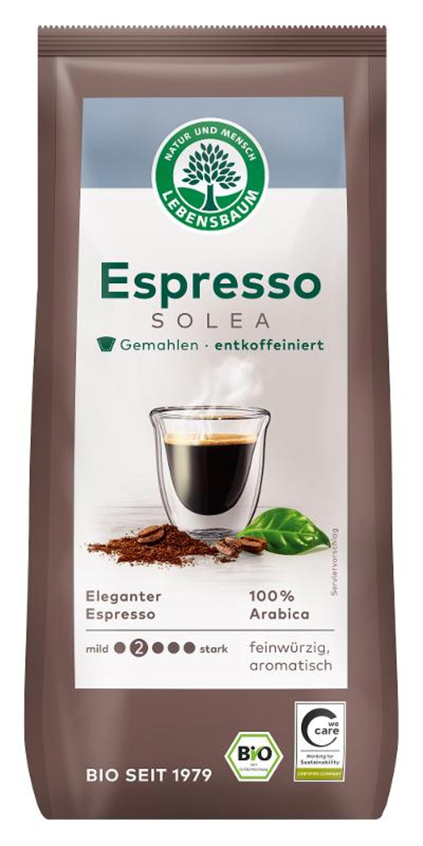 Produktfoto zu Espresso Solea entkoffeiniert gemahlen