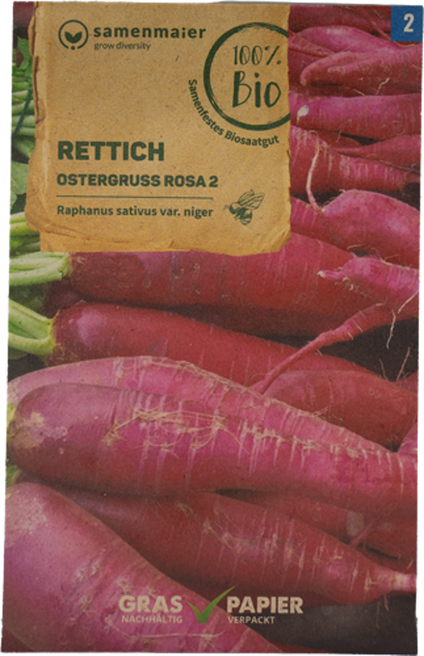 Produktfoto zu Saatgut Rettich Ostergruss Rosa 2