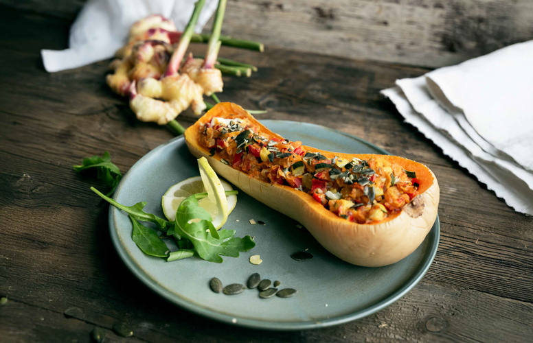 Rezeptbild für Gefüllter Butternut