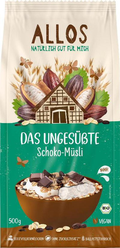 Produktfoto zu Das Ungesüßte Schoko Müsli