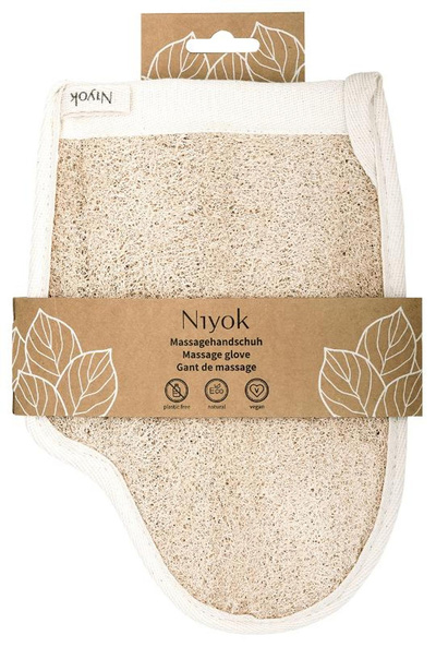 Produktfoto zu Massagehandschuh aus Luffa und Baumwolle