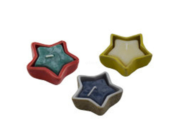 Produktfoto zu Sternkerze in Keramikform
