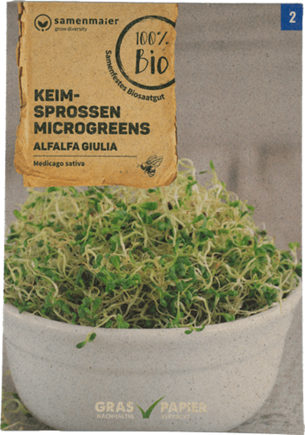 Produktfoto zu Saatgut Keimsprossen Alfalfa Giulia