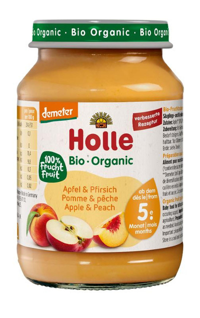 Produktfoto zu Babygläschen Apfel & Pfirsich