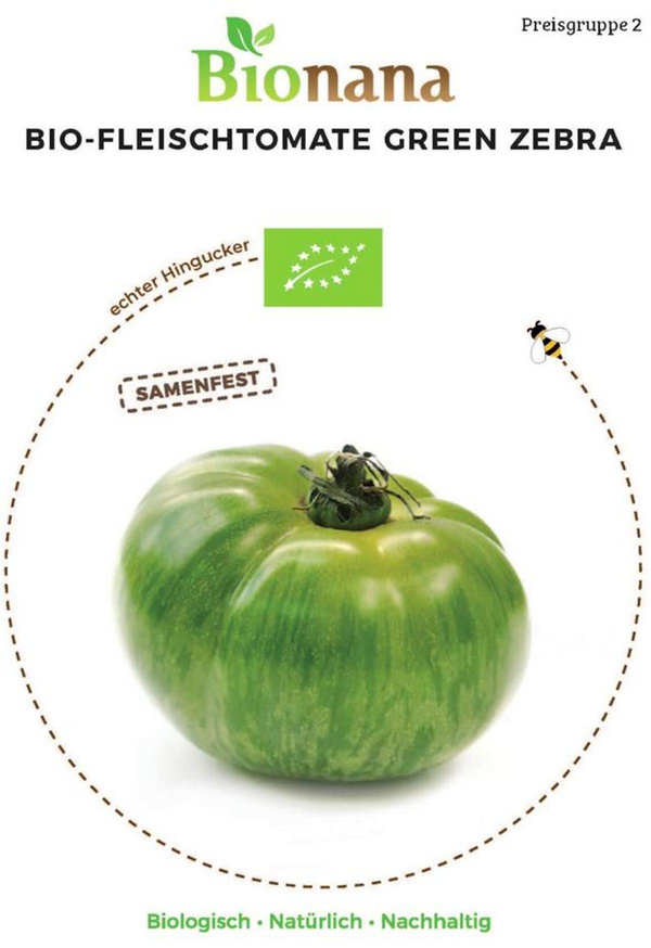 Produktfoto zu Saatgut Fleischtomate Green zebra
