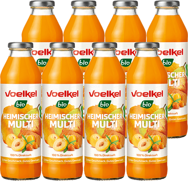 Produktfoto zu Heimischer Multi Birne Mirabellen Saft 8 x 0,5 l