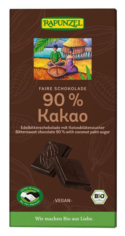 Produktfoto zu Edelbitter Schokolade 90 % Kakao