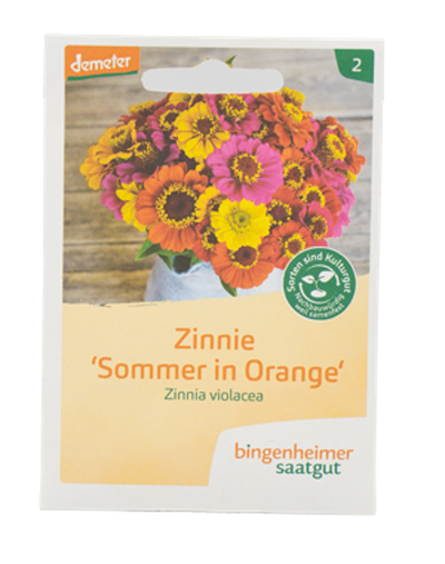 Produktfoto zu Saatgut Zinnie Sommer in Orange