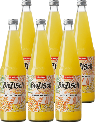 Produktfoto zu BioZisch Natur Orange 6 x 0,7 l