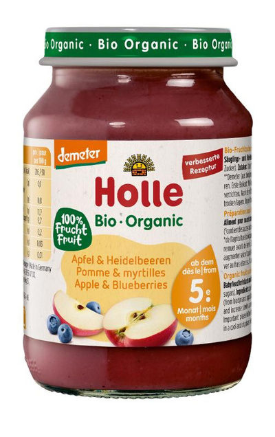 Produktfoto zu Babygläschen Apfel & Heidelbeeren
