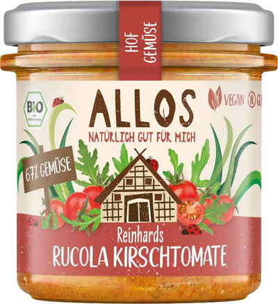 Produktfoto zu Aufstrich Hofgemüse Rucola Kirschtomate