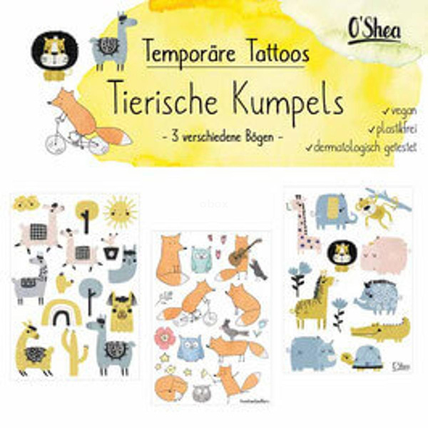 Produktfoto zu Klebetattoos - Tierische Kumpels