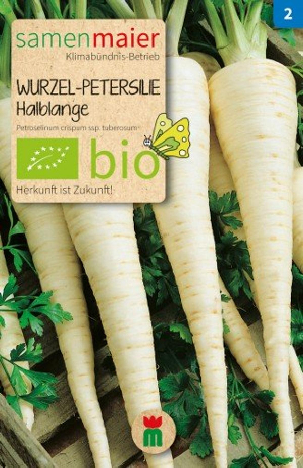 Produktfoto zu Saatgut Wurzel Petersilie halblang