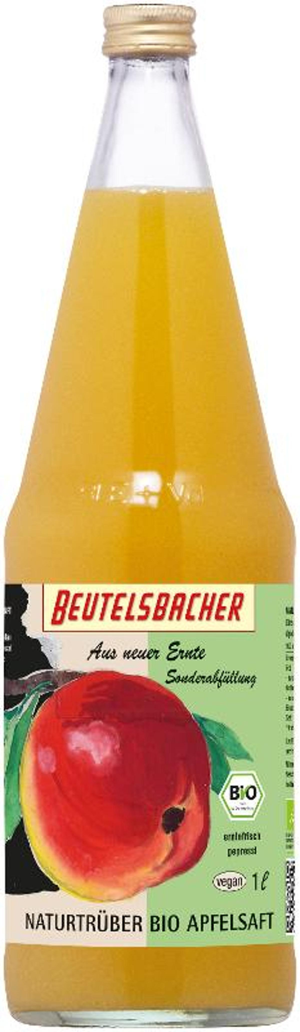 Produktfoto zu Apfelsaft naturtrüb 1 Liter