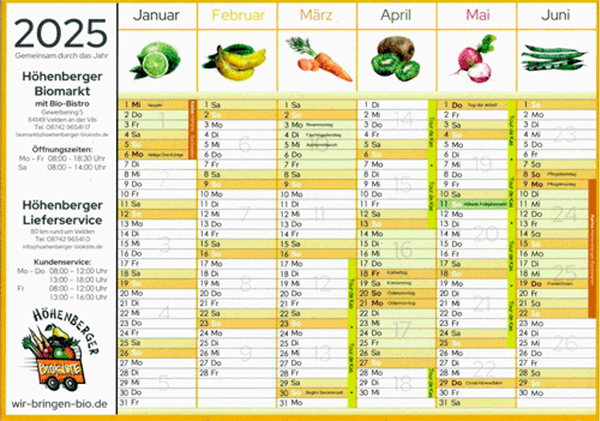 Produktfoto zu Biokistenkalender 2025