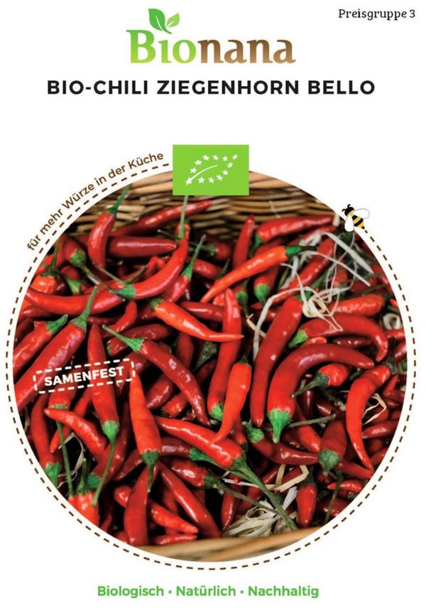 Produktfoto zu Saatgut Chili Ziegenhorn Bello