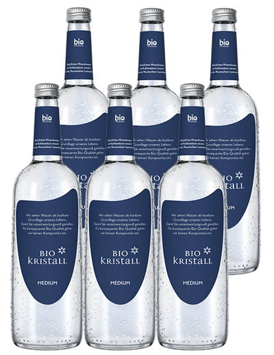 Produktfoto zu BioKristall-Wasser medium 6 x 0,75 l