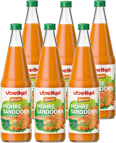 Produktfoto zu Möhren-Sanddorn-Saft 6 x 0,7 l
