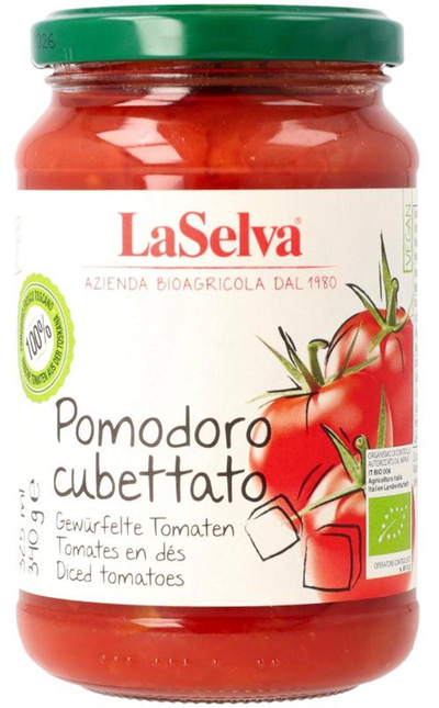 Produktfoto zu Gewürfelte Tomaten im Glas 6 x 340 g