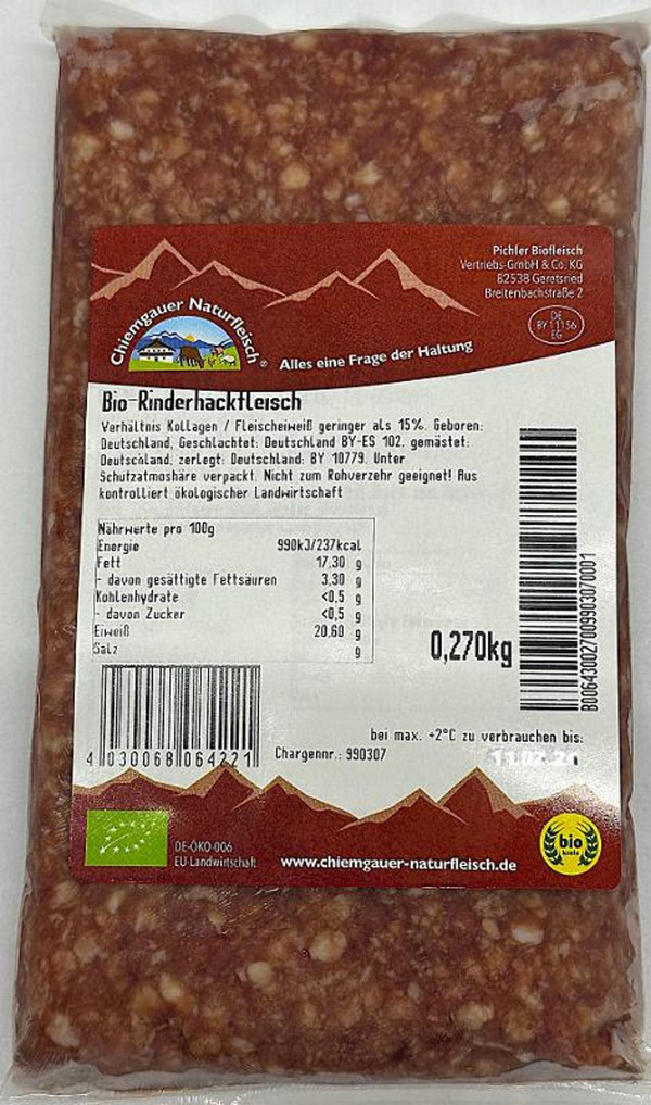 Produktfoto zu Rinder Hackfleisch